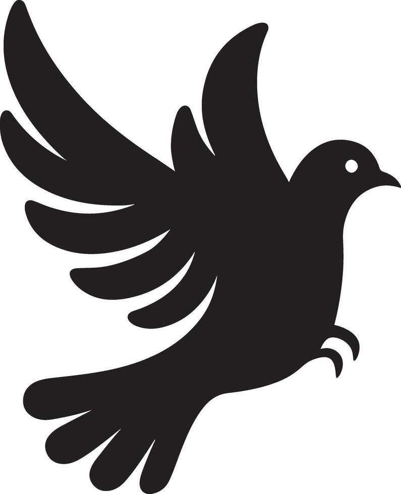Dove Silhouette art Illustration Design vector