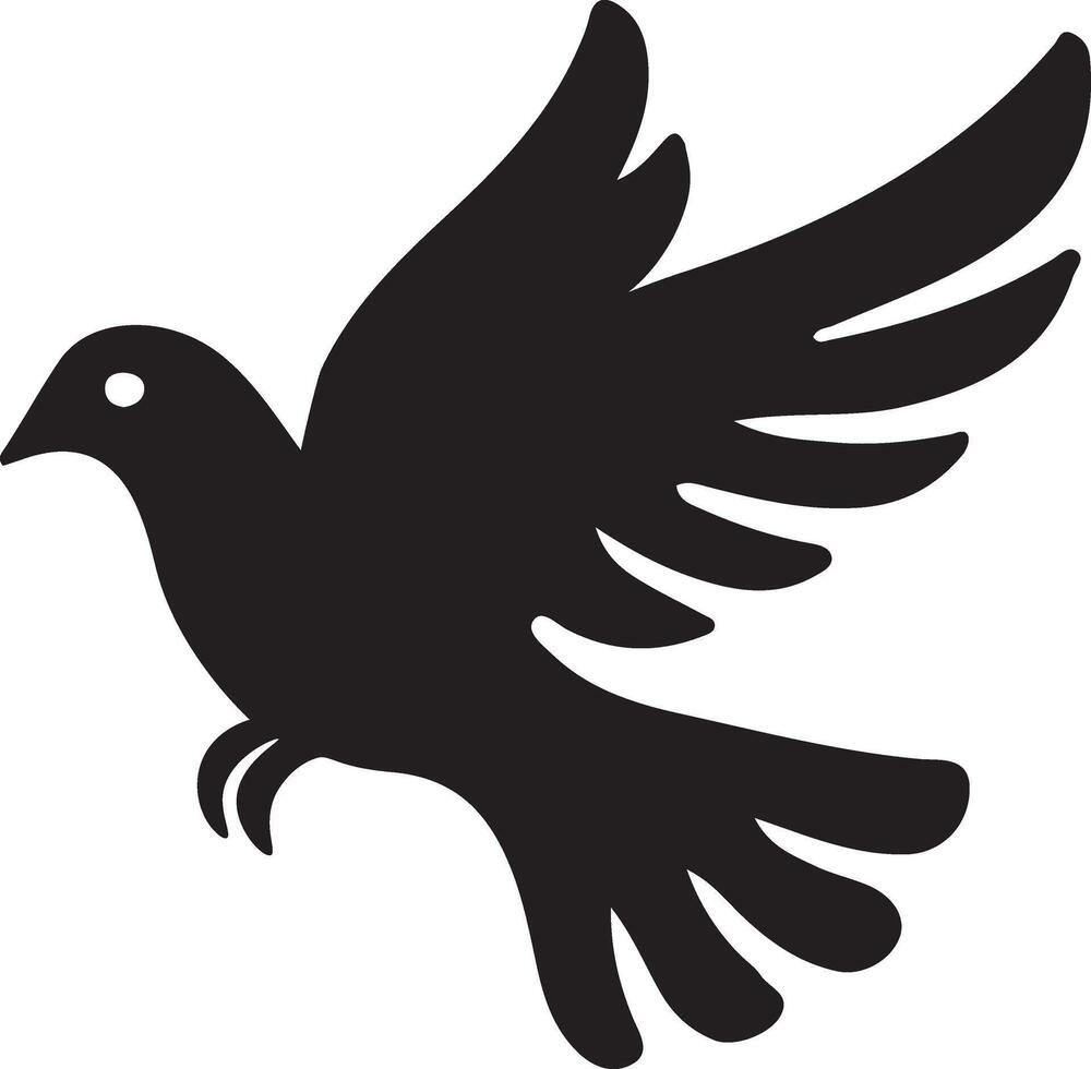 Dove Silhouette Art Design Illustration vector
