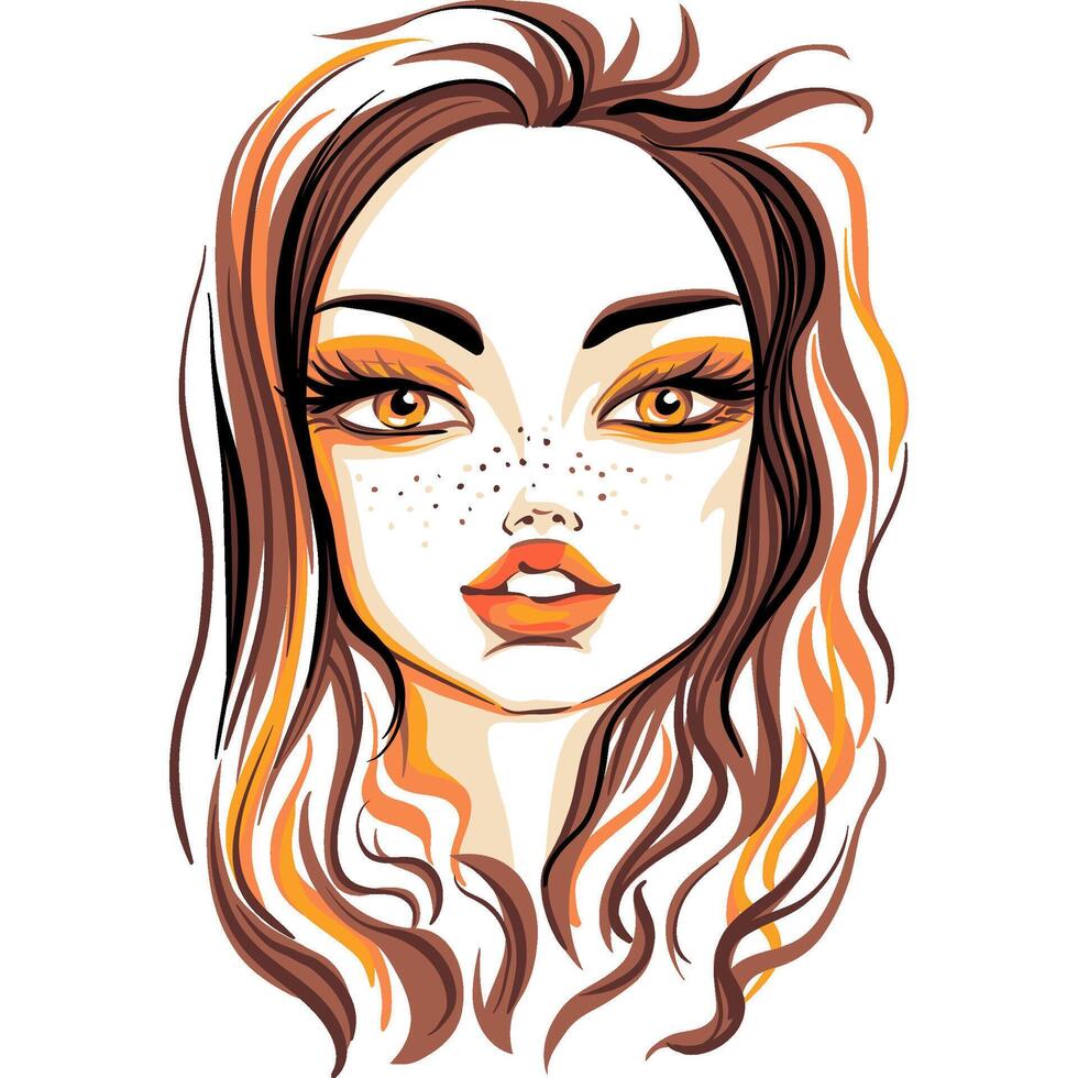 beautiful fashion girl vector
