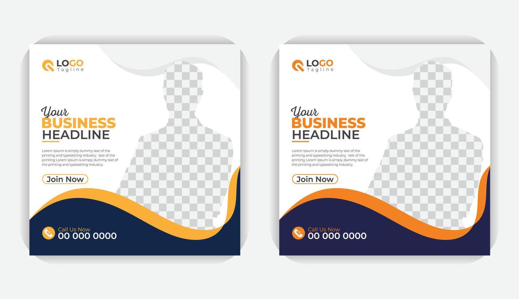 Creative business solution, clean and professional white background business social media square banner template design for your corporate business vector