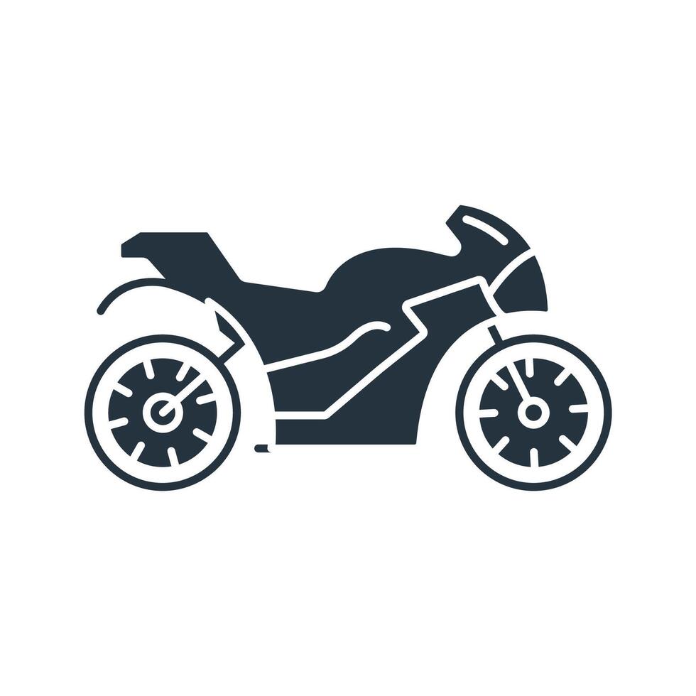 Motorcycle icons symbol elements for infographic web vector