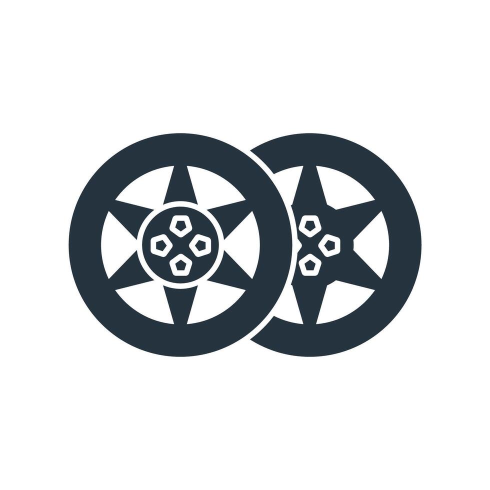 Tire icons symbol elements for infographic web vector