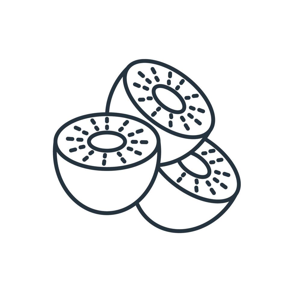 kiwi icons symbol elements for infographic web vector