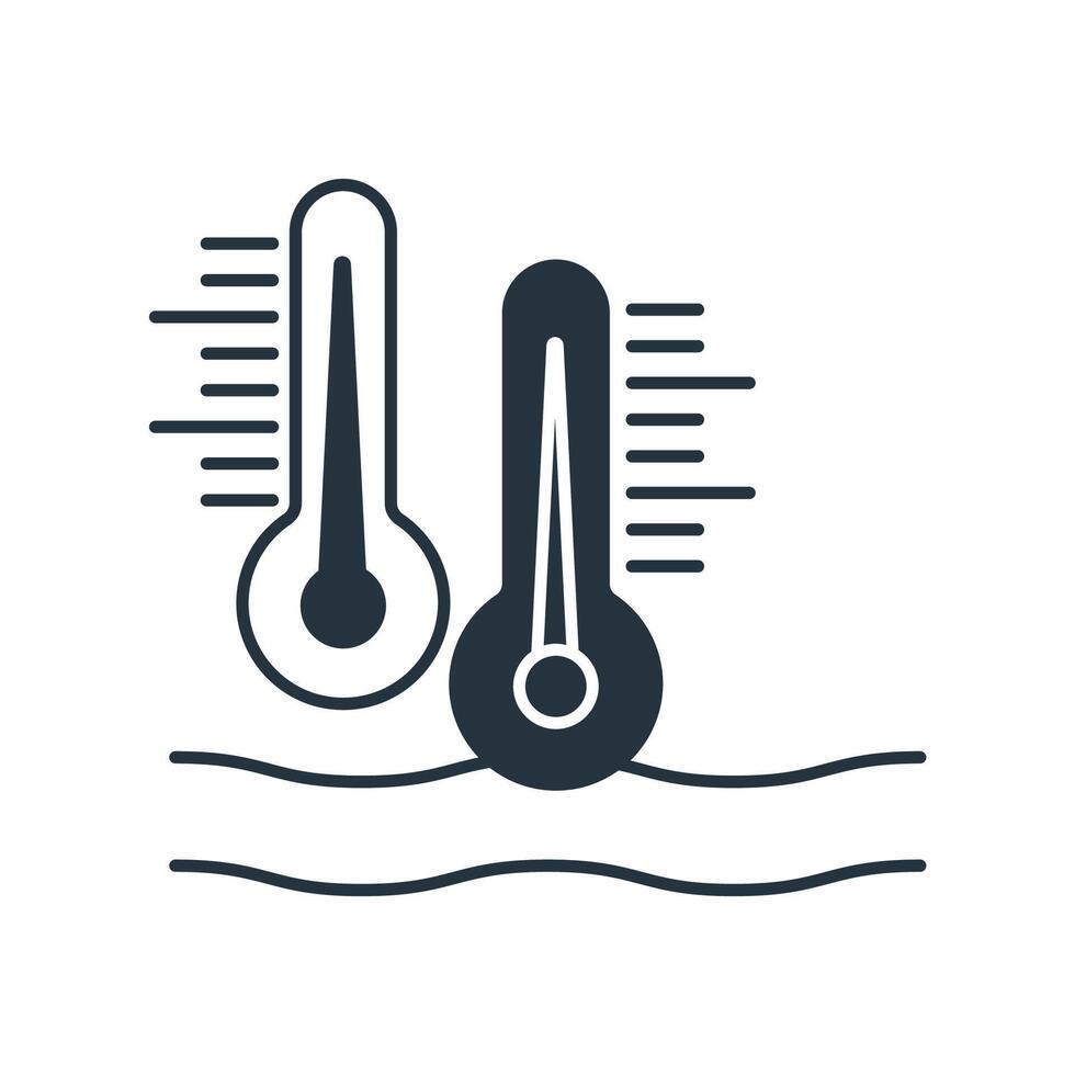 Temperature control icons symbol elements for infographic web vector