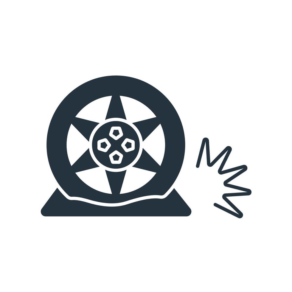 tire flat icons symbol elements for infographic web vector