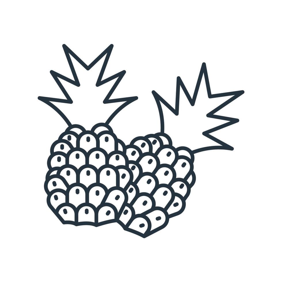 Pineapple icons symbol elements for infographic web vector