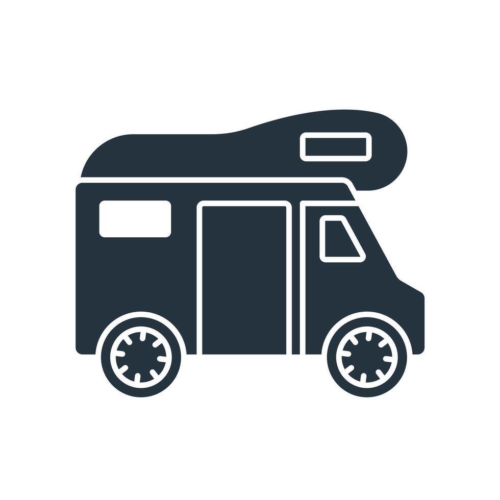 Motorhome icons symbol elements for infographic web vector