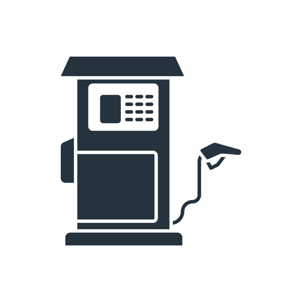 gas pump icons symbol elements for infographic web vector