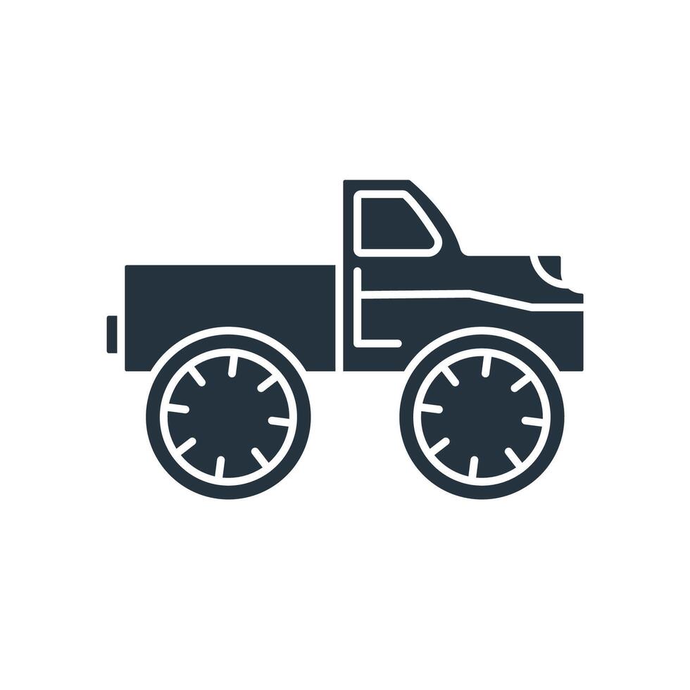 Monster Truck icons symbol elements for infographic web vector