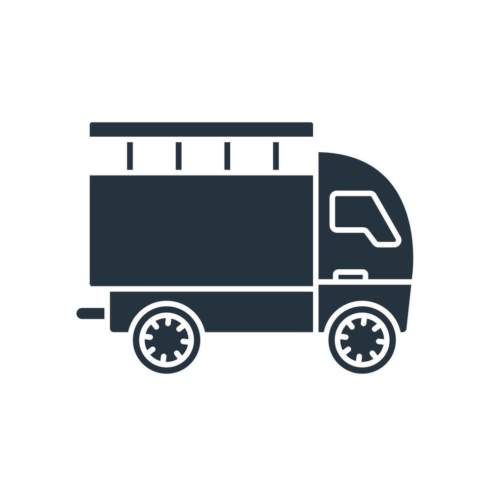 truck icons symbol elements for infographic web vector