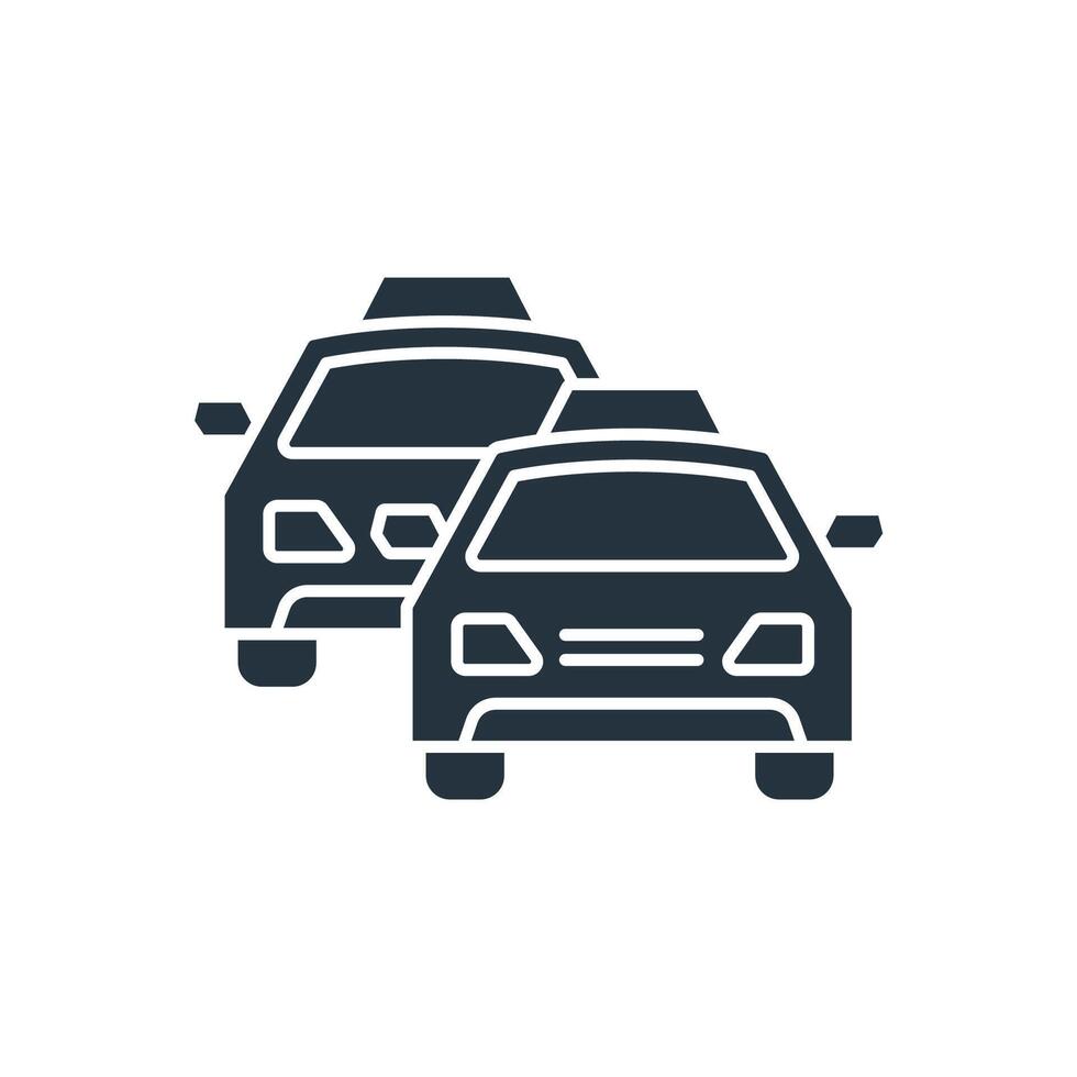 Taxi icons symbol elements for infographic web vector