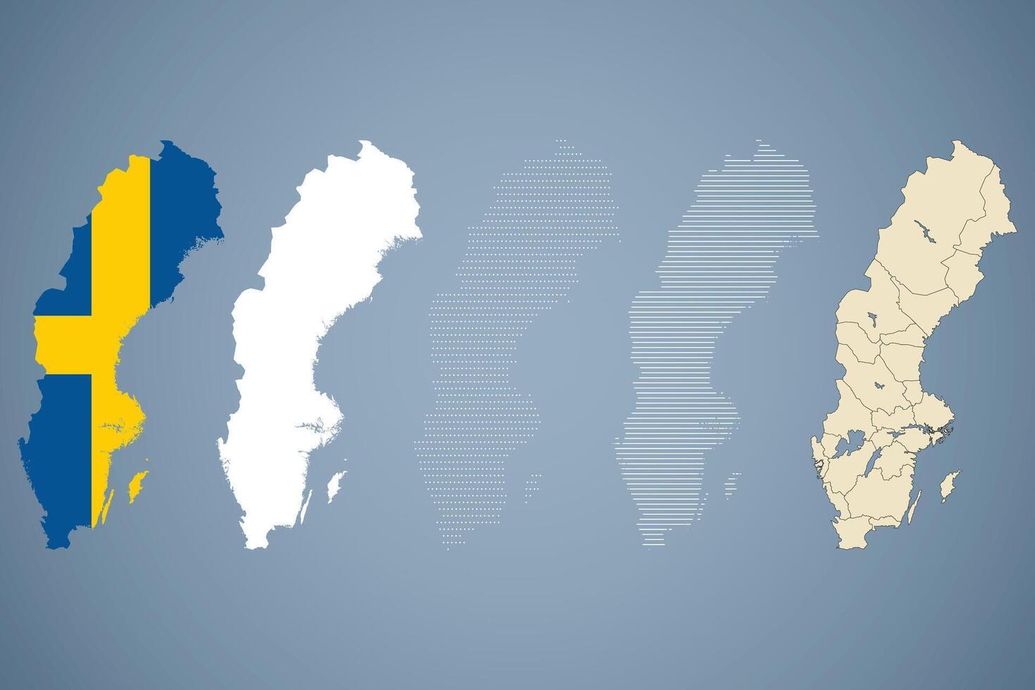 Sweden Map Illustration vector