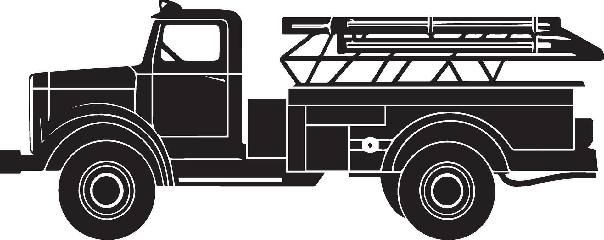 Silhouette of truck black flat icon vector