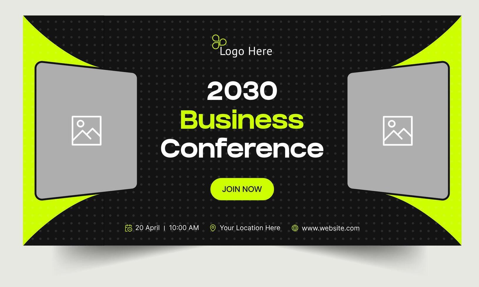 Trendy business conference webinar template banner design, business strategy seminar banner design, fully editable eps 10 file format vector