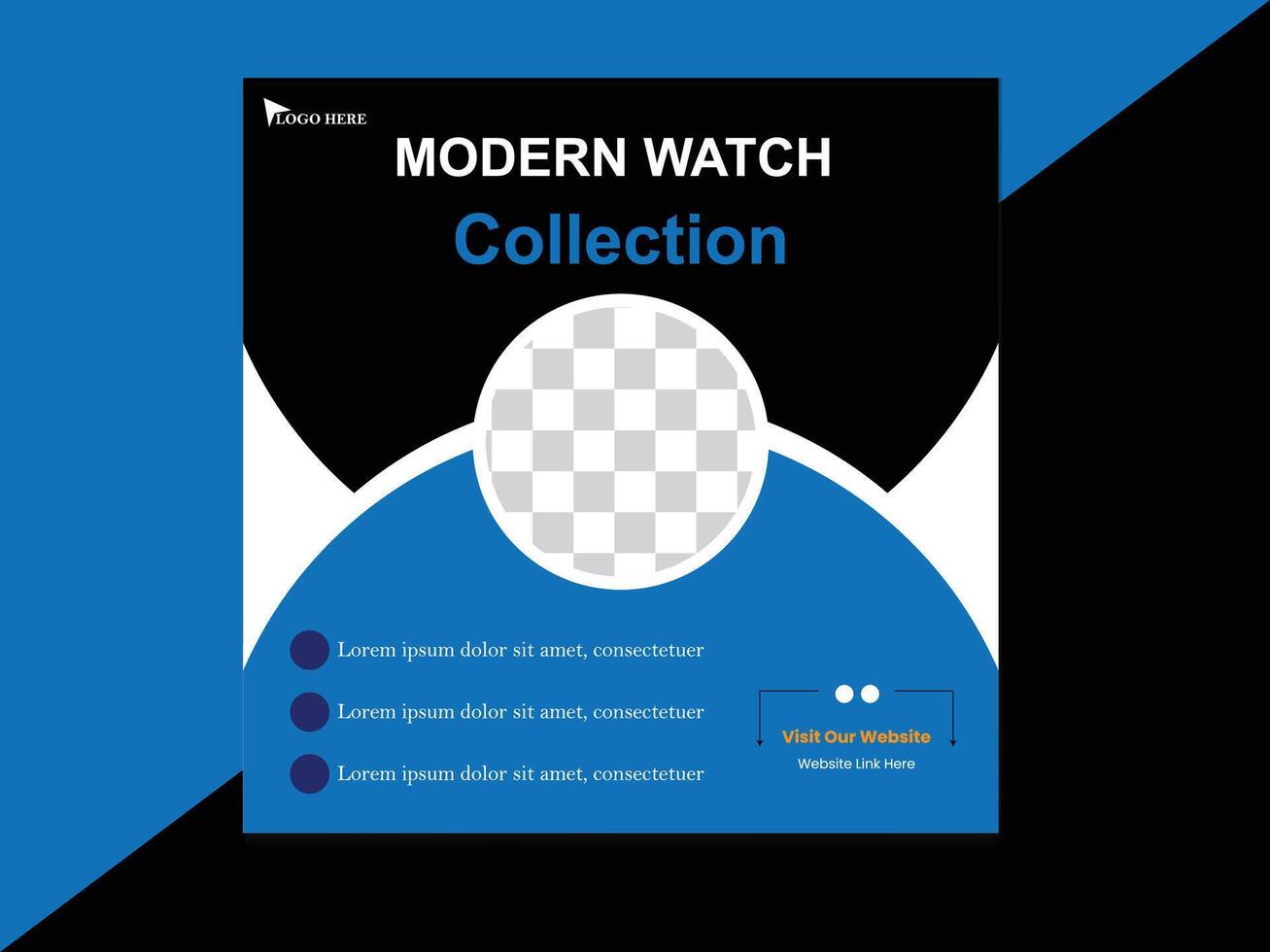 Smart Watch Social Media Poster Design Layout vector