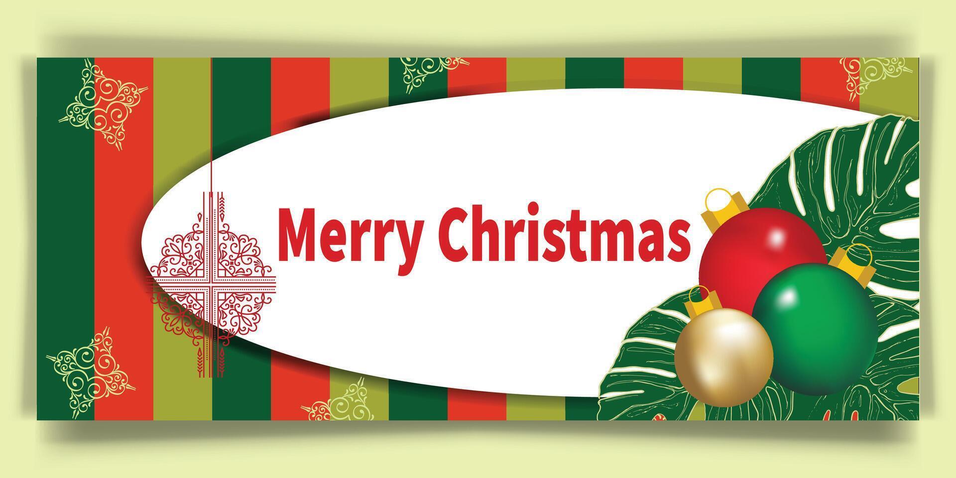 Banner design for Merry Christmas day vector