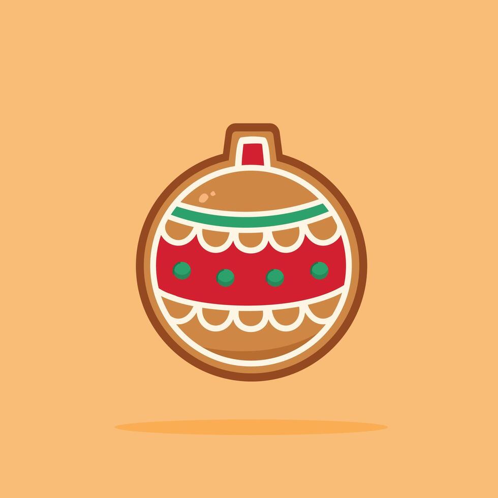 Christmas gingerbread cookies shaped like lights, new year decoration suitable for posters and web icons vector