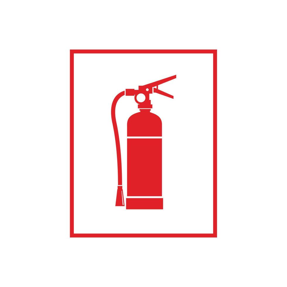 fire extinguiser sign icon in case of fire. fire and safety related symbols vector