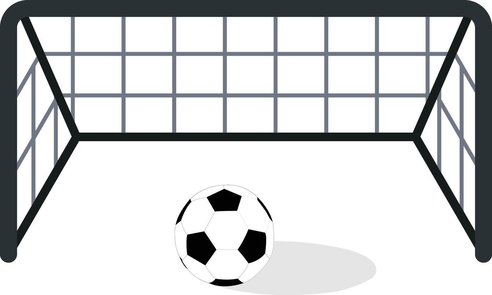 Soccer Goal Net with Ball vector