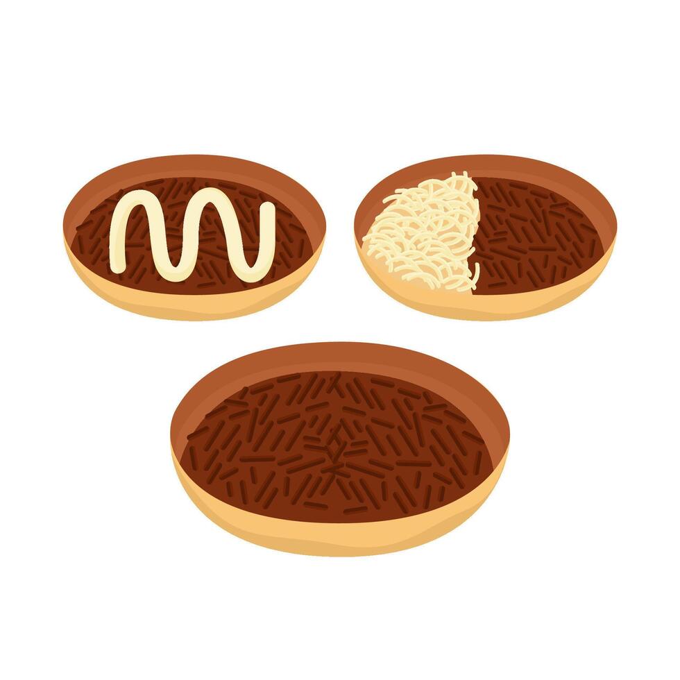 sweet thick folded crepe vector