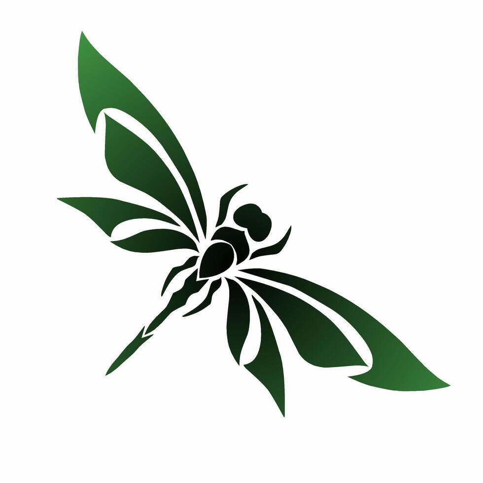 illustration graphic of tribal art design dragonfly for tattoo vector