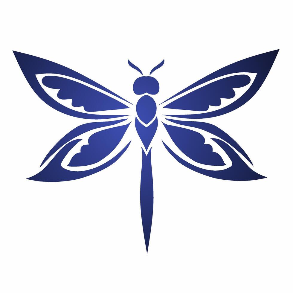 illustration graphic of tribal art design dragonfly for tattoo vector
