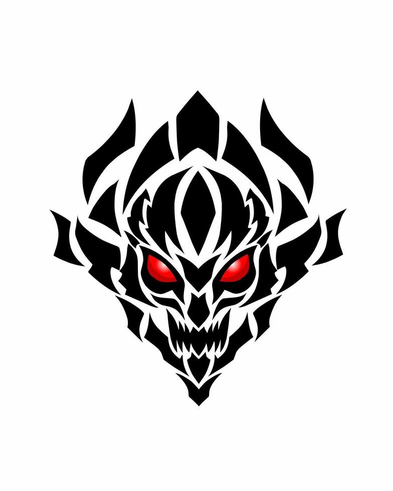 design abstract face evil vector