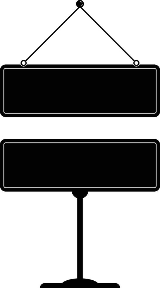 Standing and Hanging Signpost, Sign Icon vector