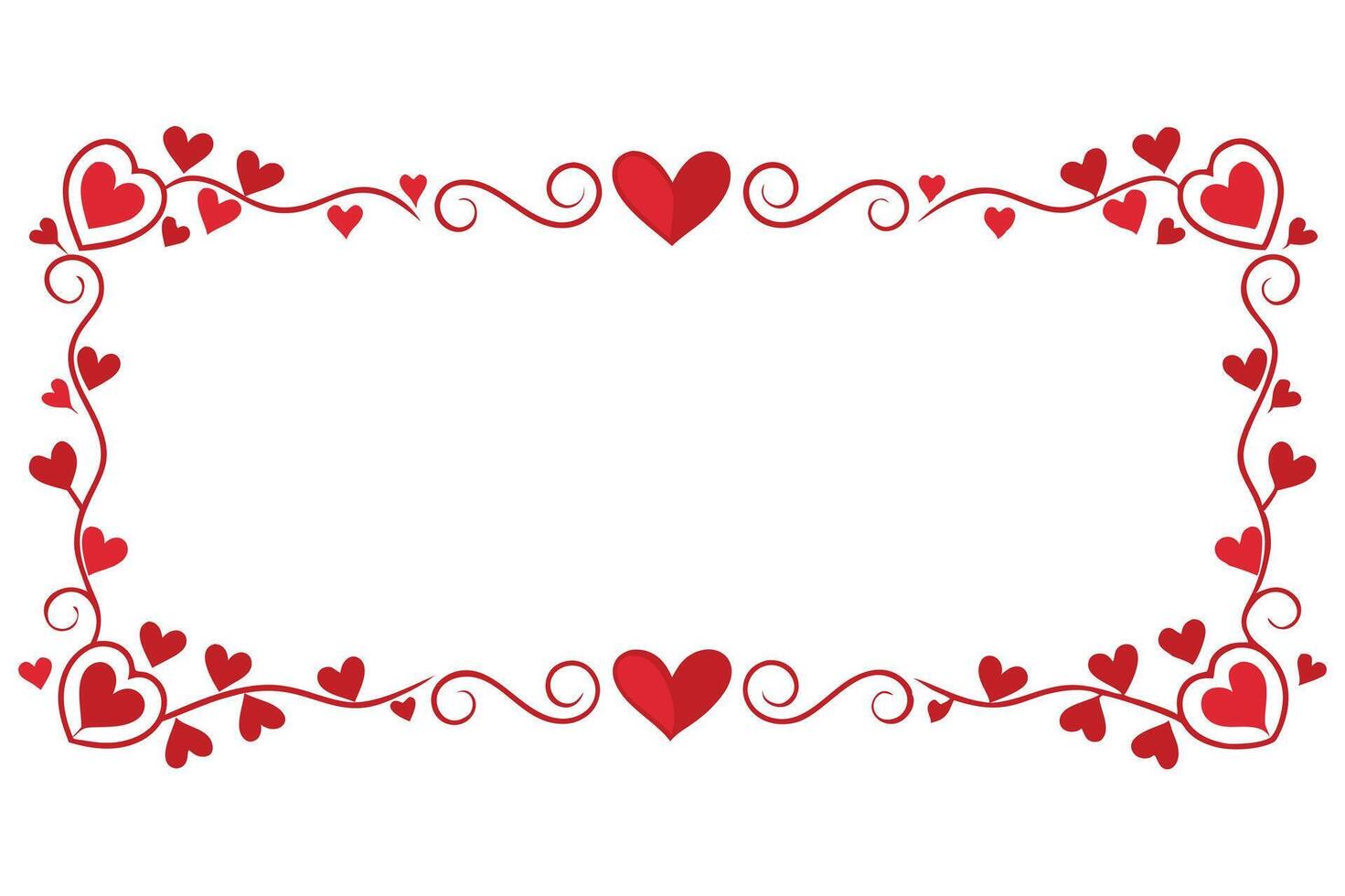 Elegant hearts border perfect for romantic occasions and events vector