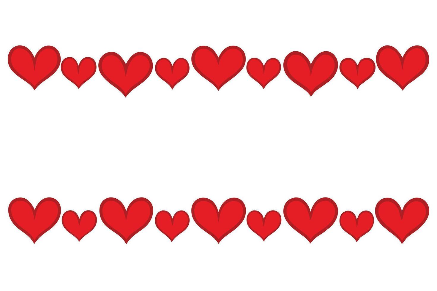 Hearts border design ideal for celebrations and decorations vector