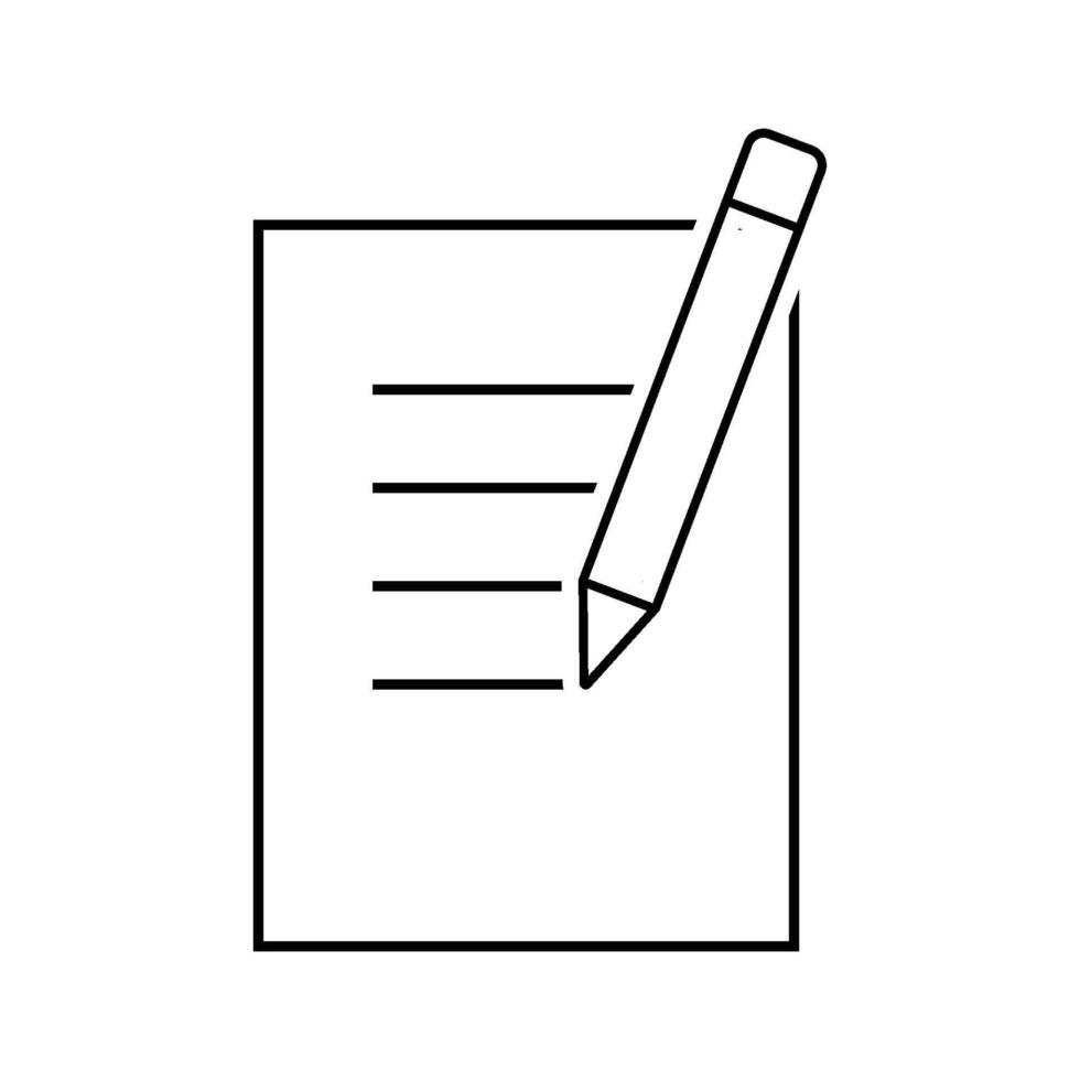 notebook icon line vector