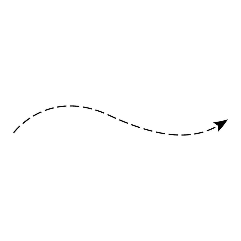 dotted arrow icon vector