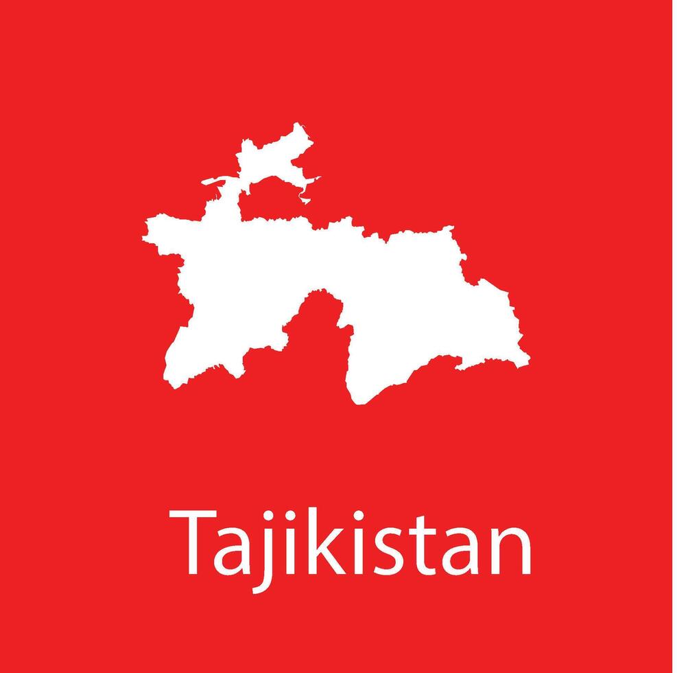 tajikistan country map icon vector