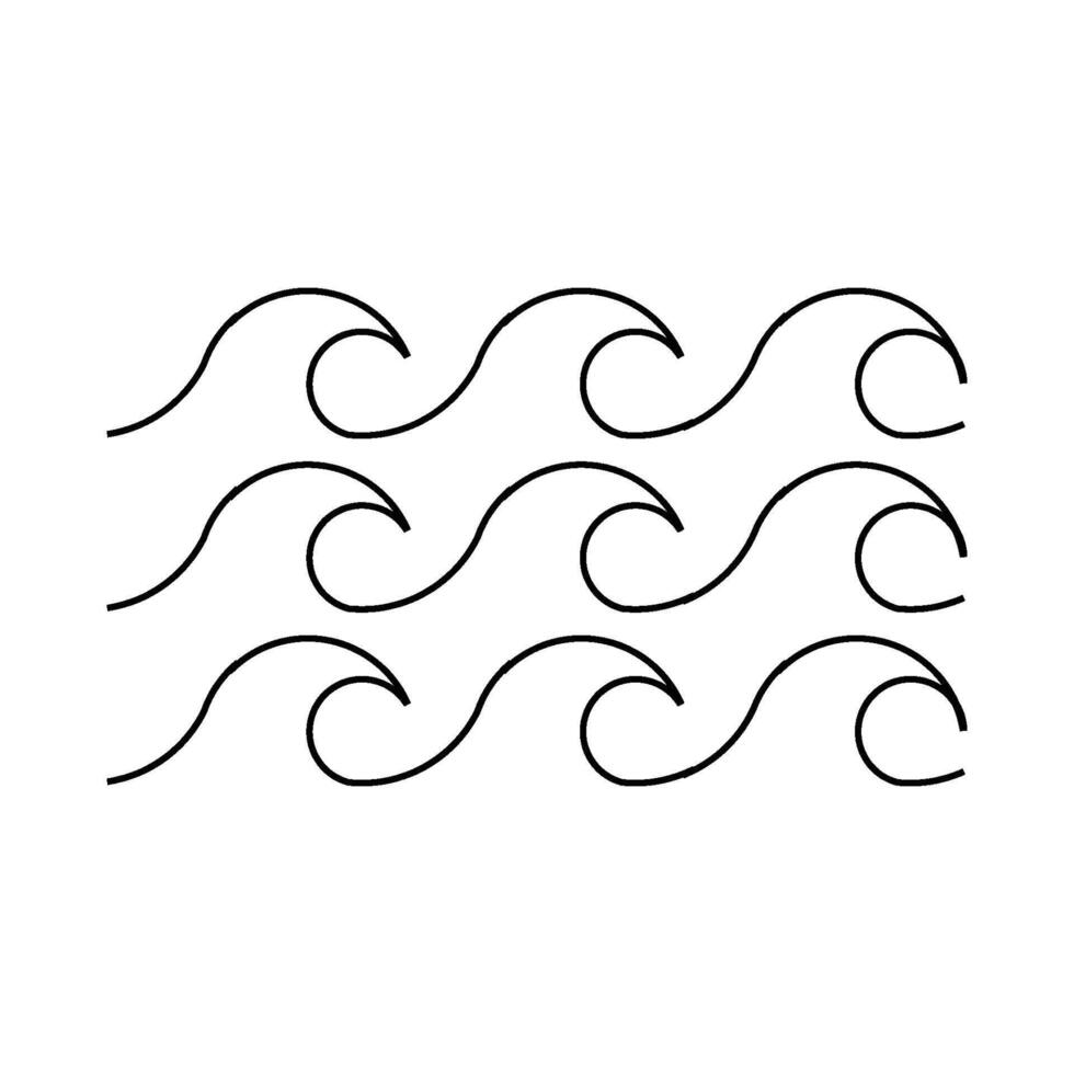 water wave icon vector