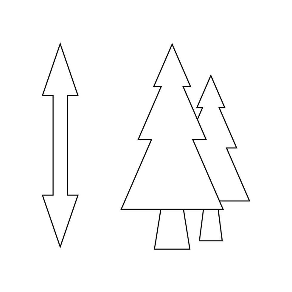 altitude icon, height symbol vector