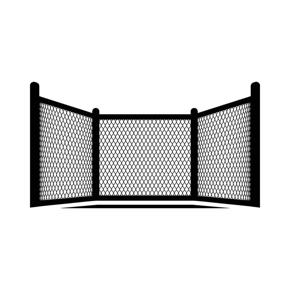 octagonal ring fighter icon vector
