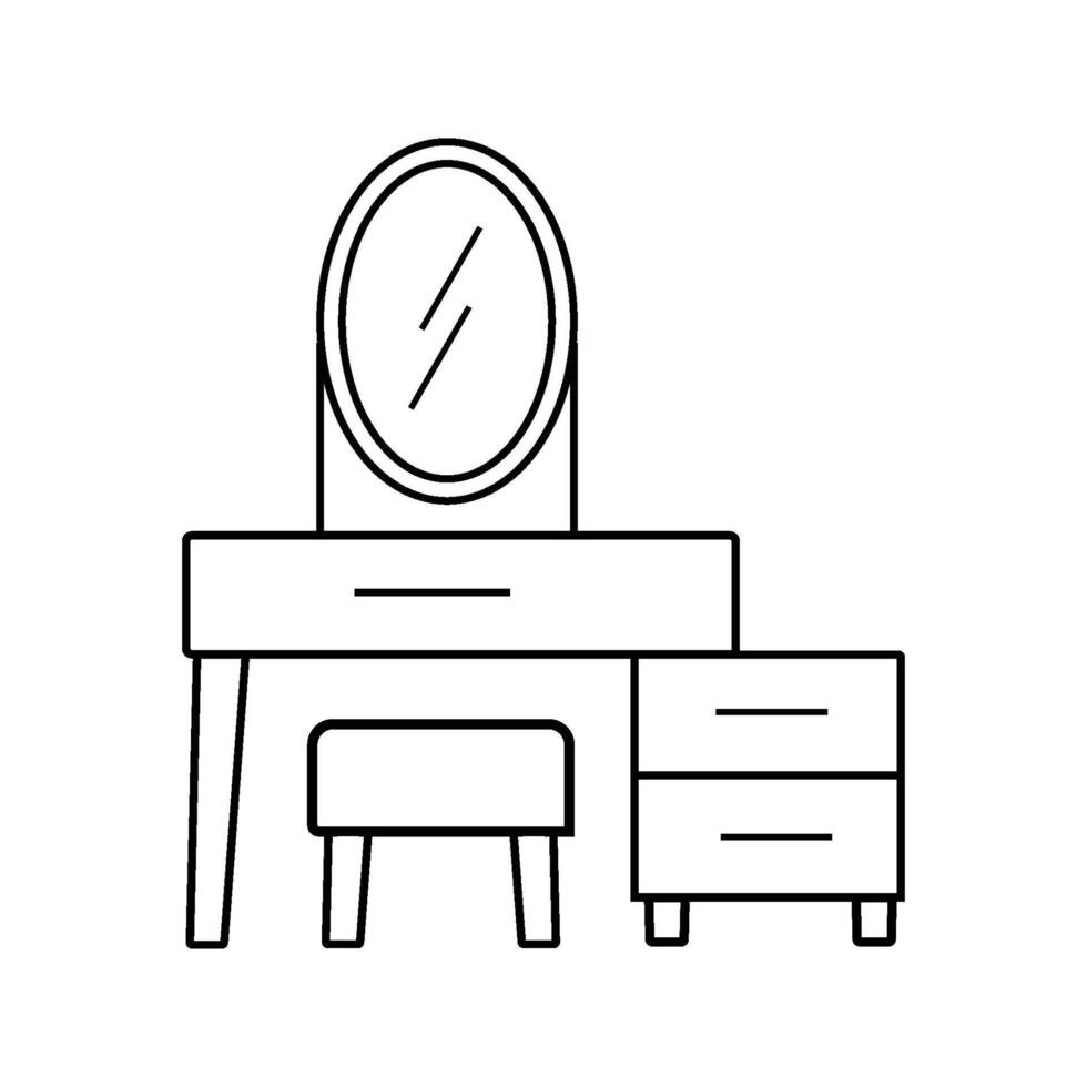 dressing table icon illustration vector