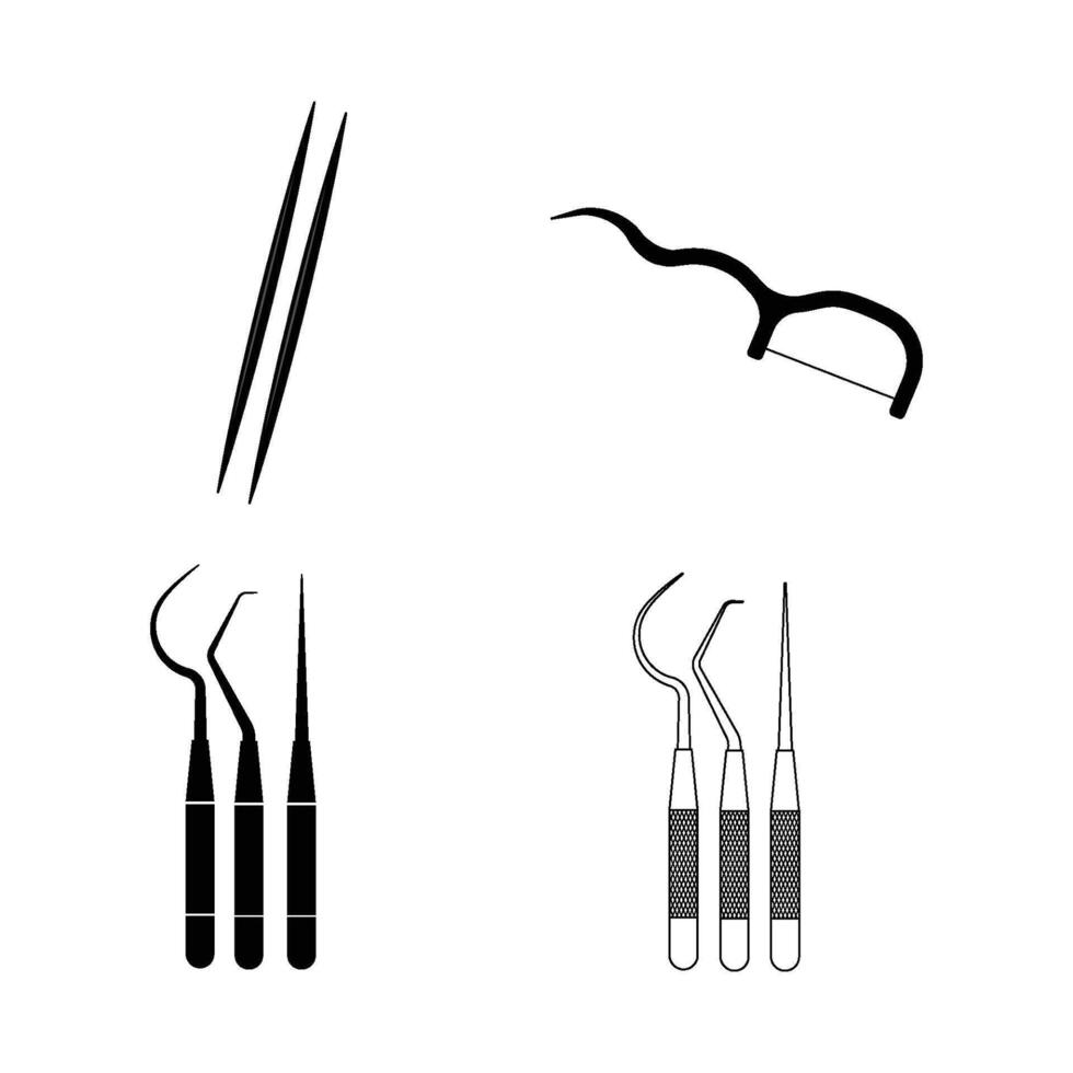 tooth cleaning pick icon vector
