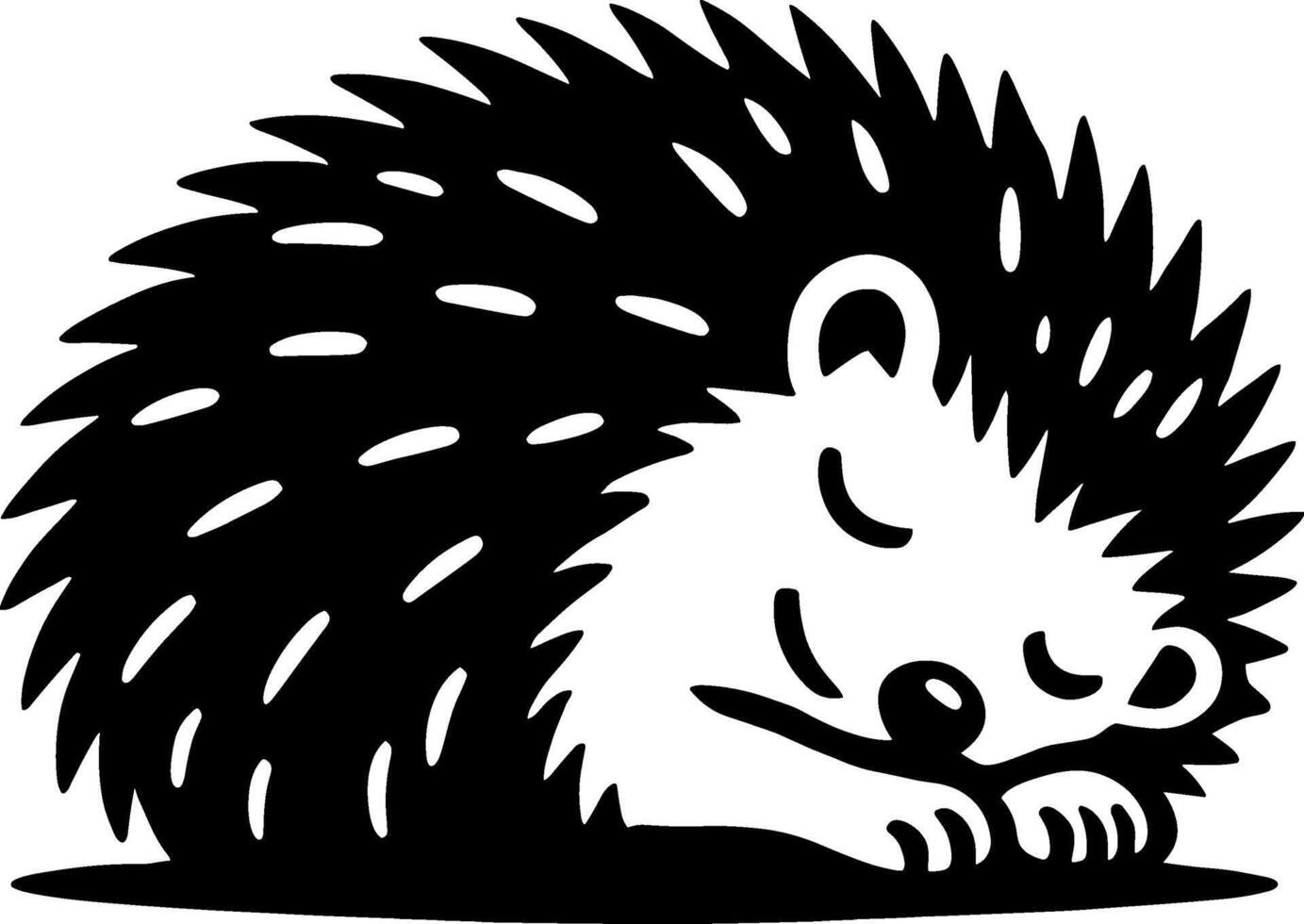 Adorable Sleeping Hedgehog vector