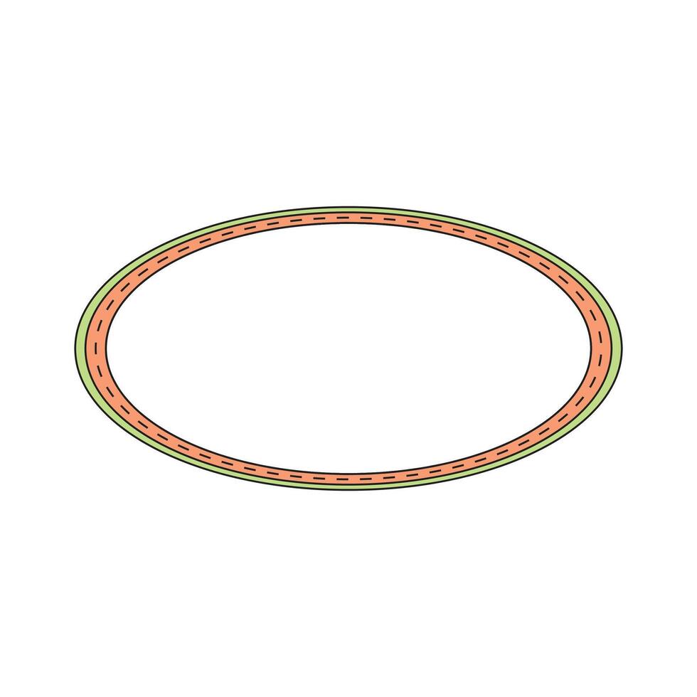 Icon element oval retro rope unique design with blank background vector