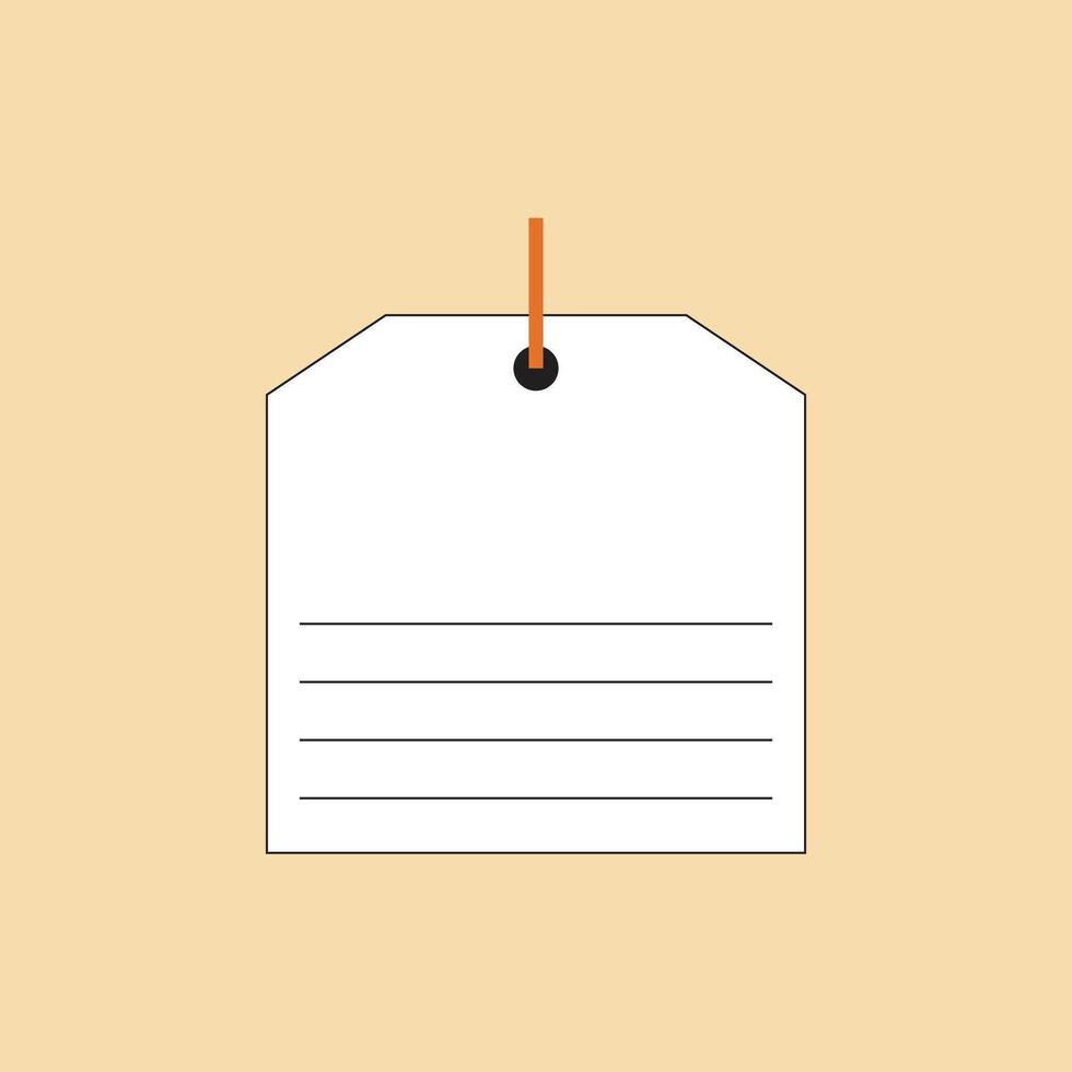 Illustration tag label retro unique design with blank background vector