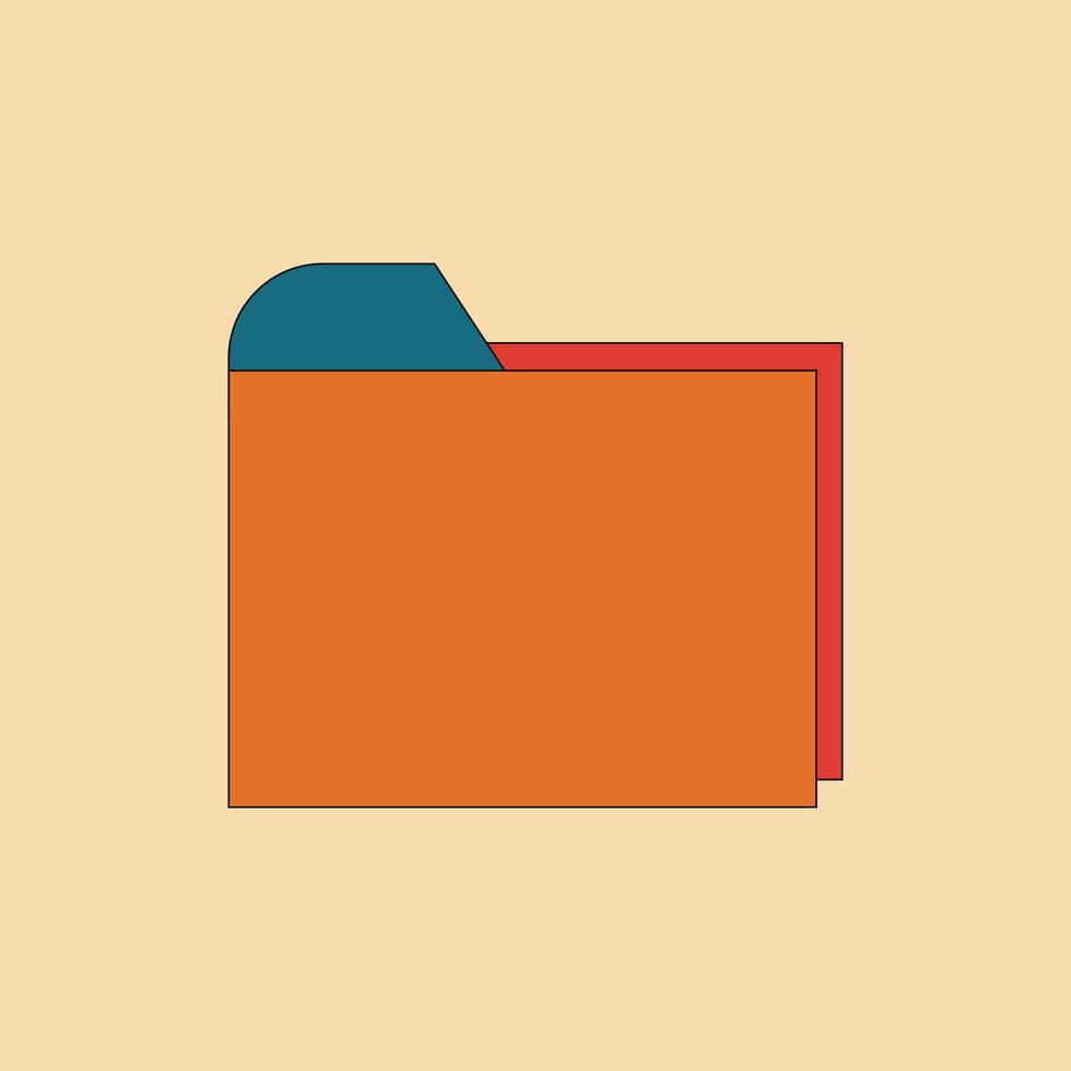 Illustration icon document retro unique design vector