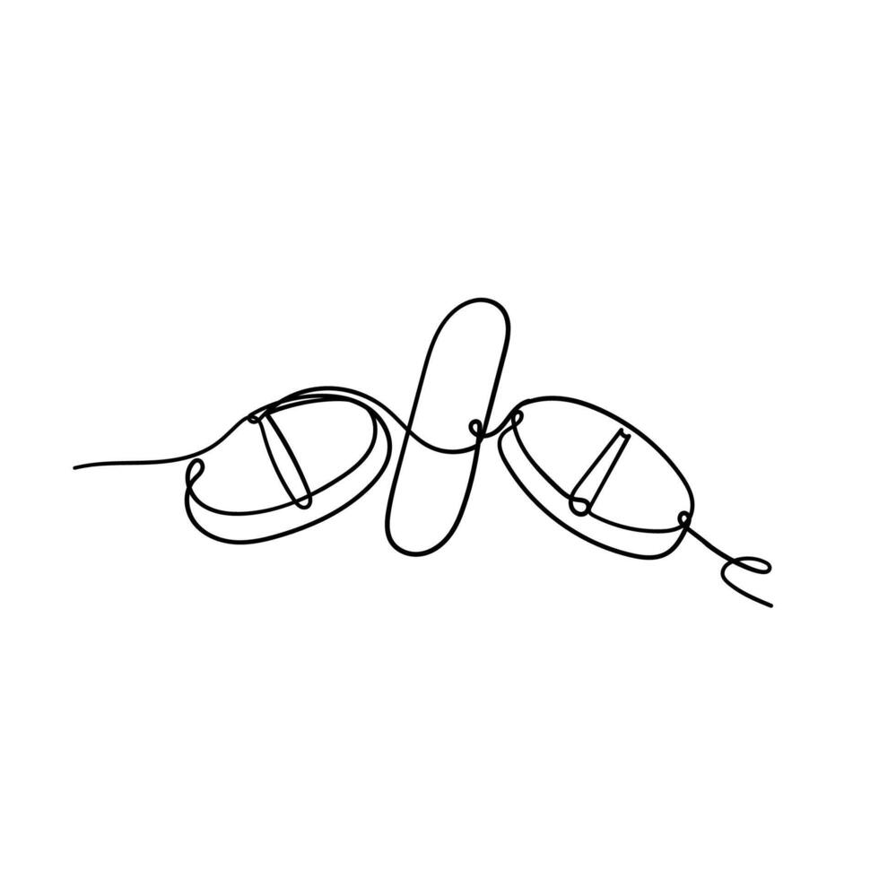 continuous line drawing medicine capsule illustration related vector