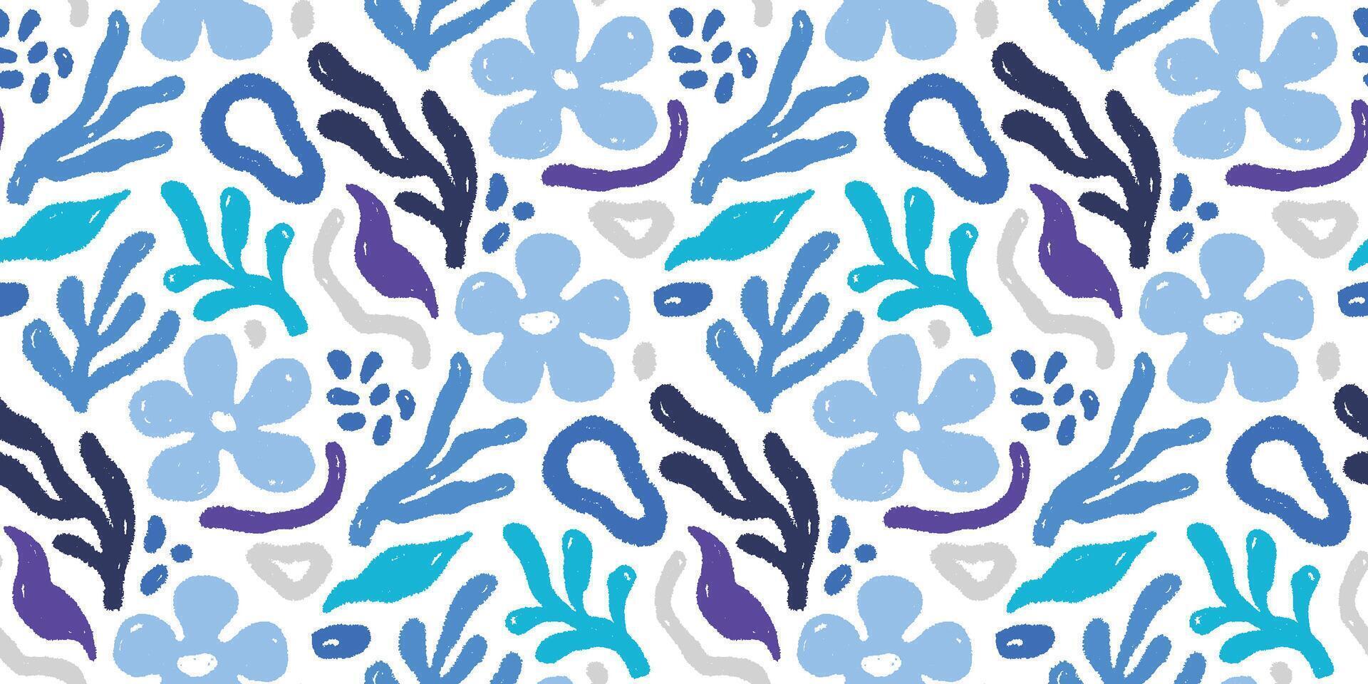 Abstract floral shape seamless pattern. Abstract modern floral leaf texture shape background. Organic modern boho nature contemporary seamless pattern. vector