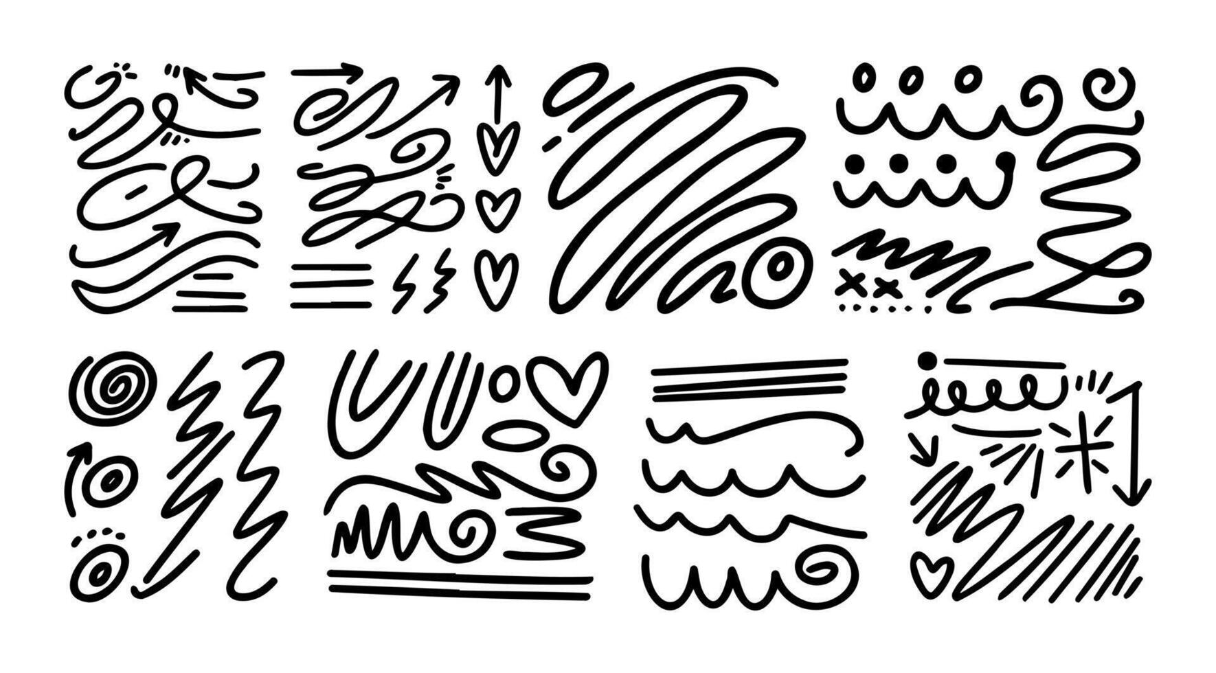 a collection of irregular doodles to fulfill your abstract art needs vector