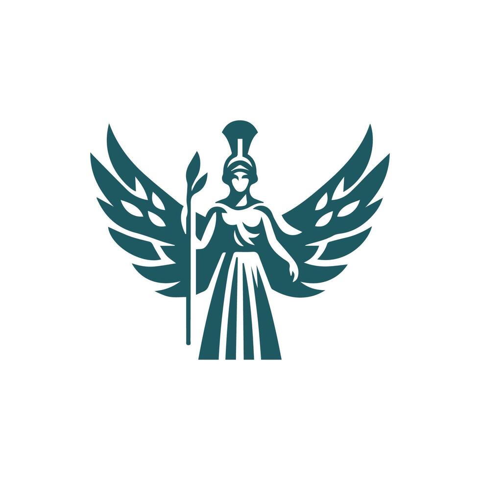Athena goddess logo vector