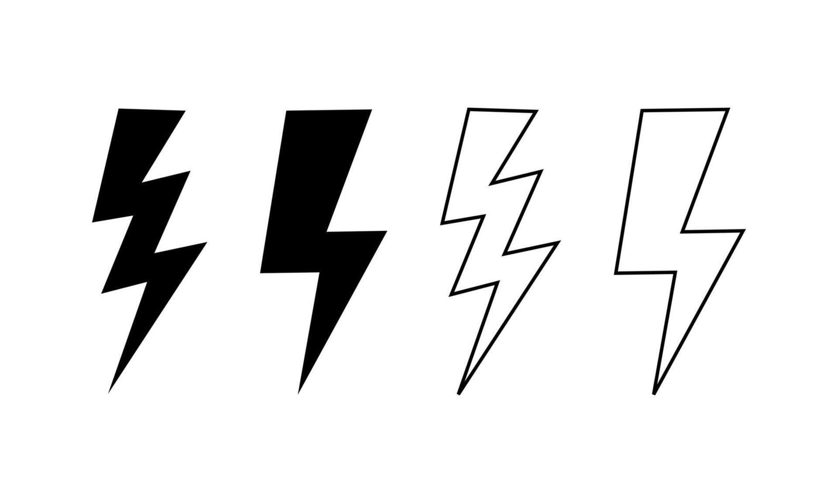 Lightning icon set. electric icon . power icon. energy sign vector