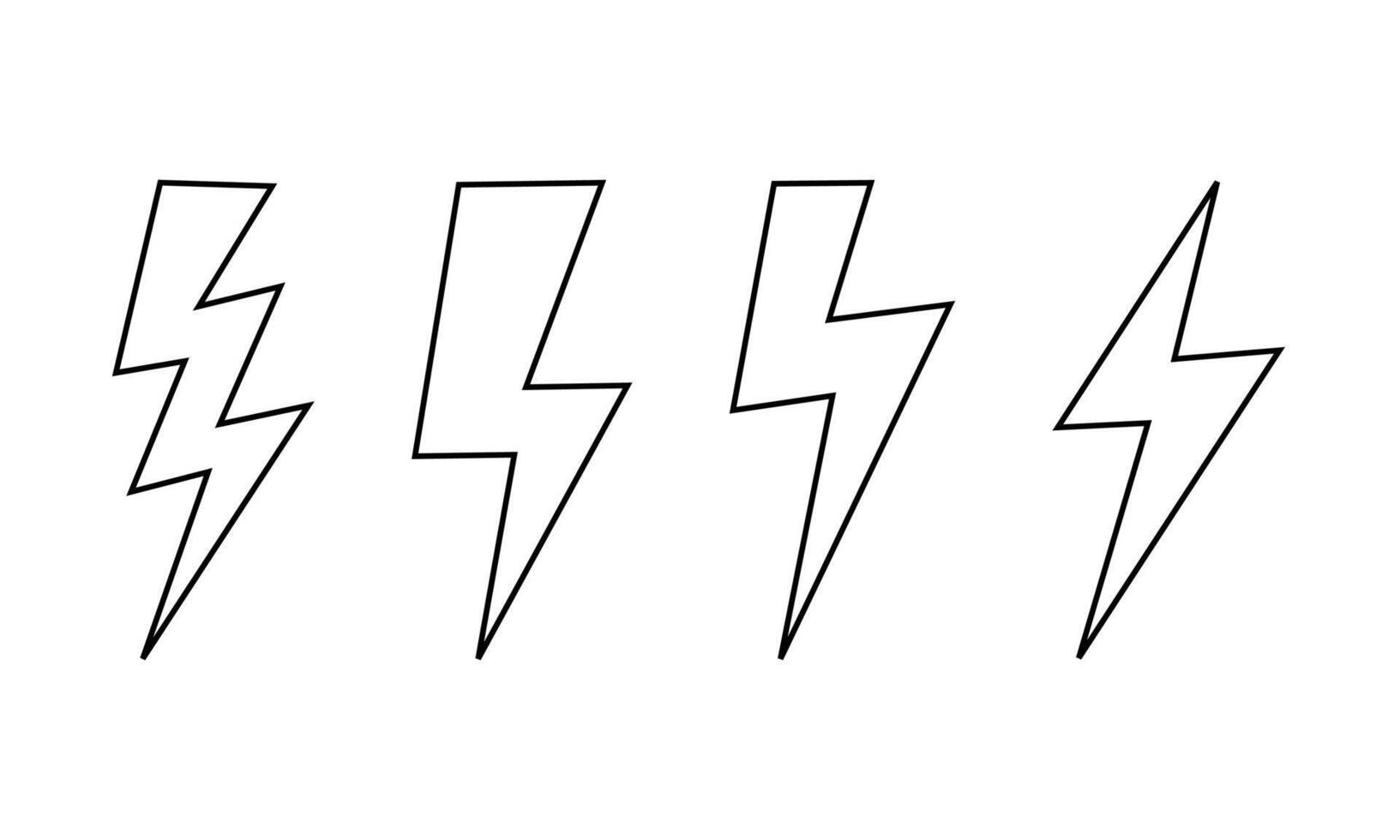 Lightning icon set. electric icon . energy sign vector