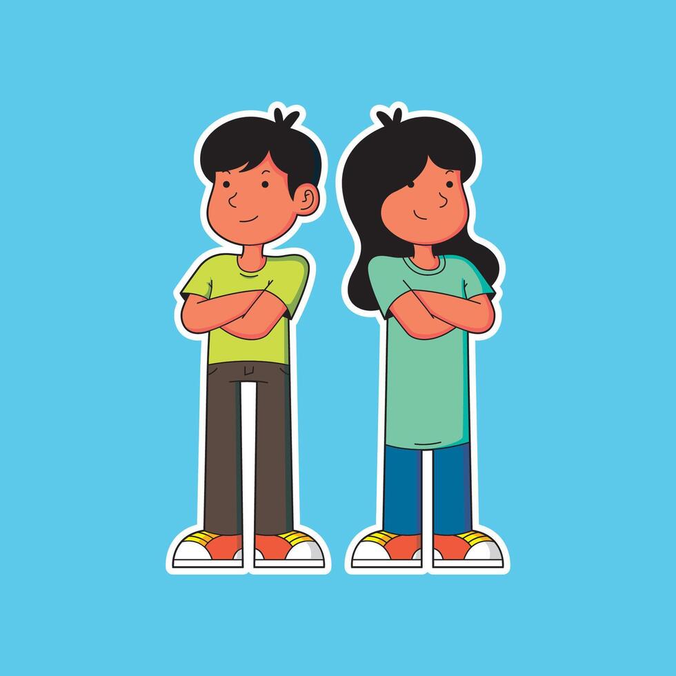 hand drawn brothers day illustration vector