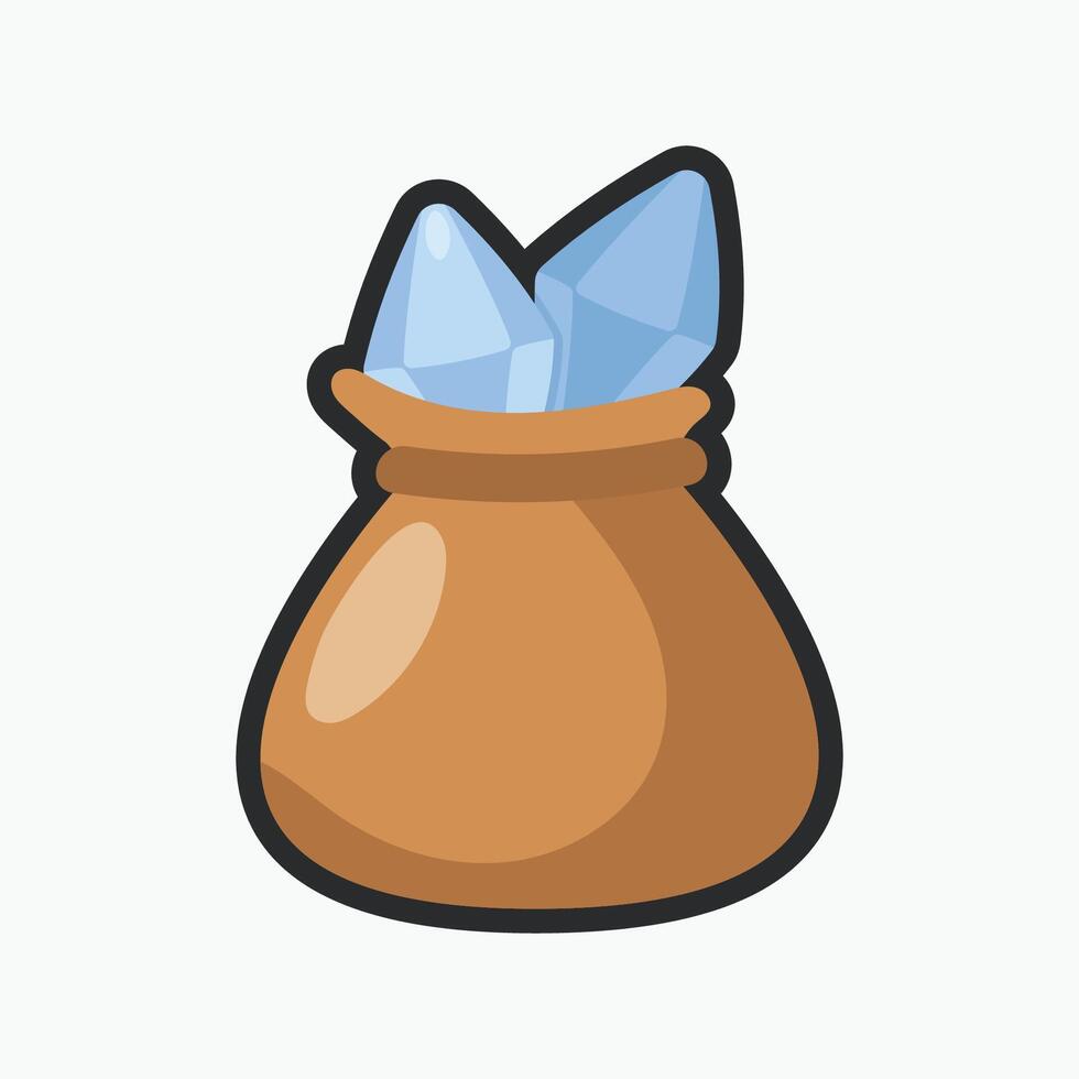 diamond bag in flat design. vector